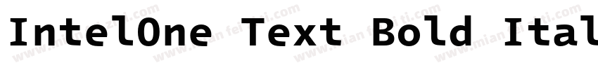 IntelOne Text Bold Italic字体转换